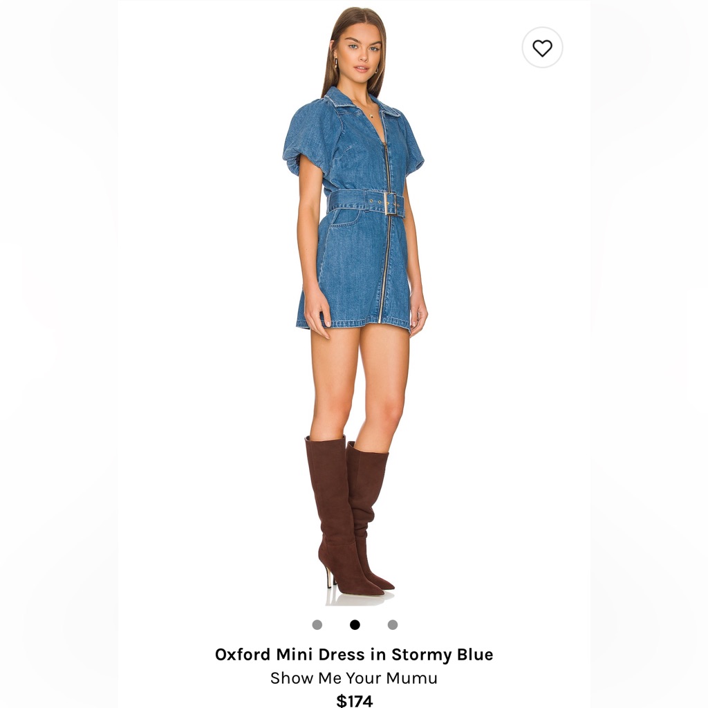 Oxford Mini Dress In Stormy Blue